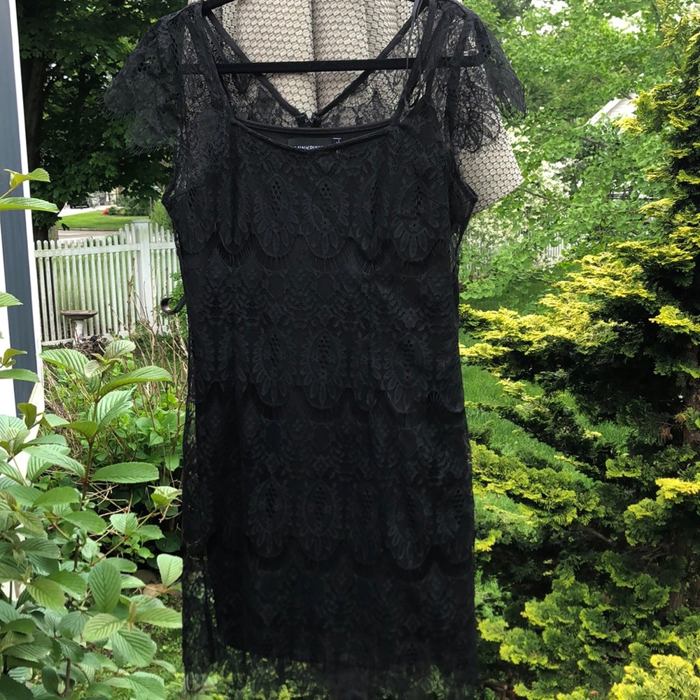 MinkPink Black Lace Dress with Slip